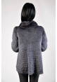 Kožušinový sveter z pravej norky A01 grey